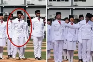 Kado spesial Menkum untuk 3 Paskibraka Papua yang viral karena topang teman nyaris pingsan