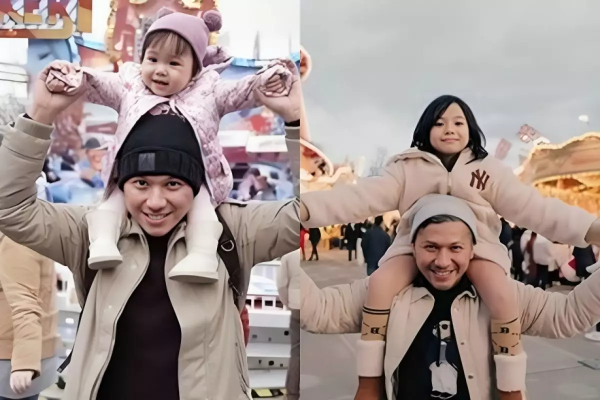 Nostalgia masa lalu, begini potret 7 seleb saat remake foto lawas bareng anak