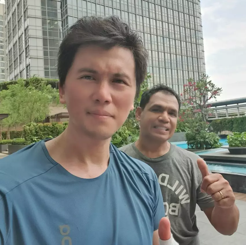 Reino Barack usai latihan boxing © Instagram Reino Barack usai latihan boxing © Instagram