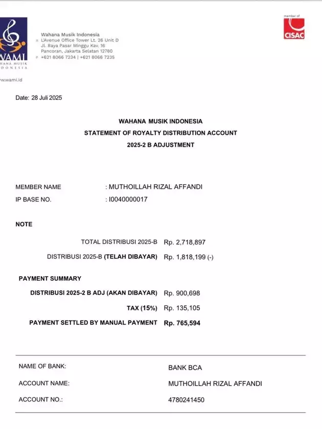 Fakta kontroversi royalti Ari Lasso dan WAMI © 2025 brilio.net Fakta kontroversi royalti Ari Lasso dan WAMI © 2025 brilio.net
