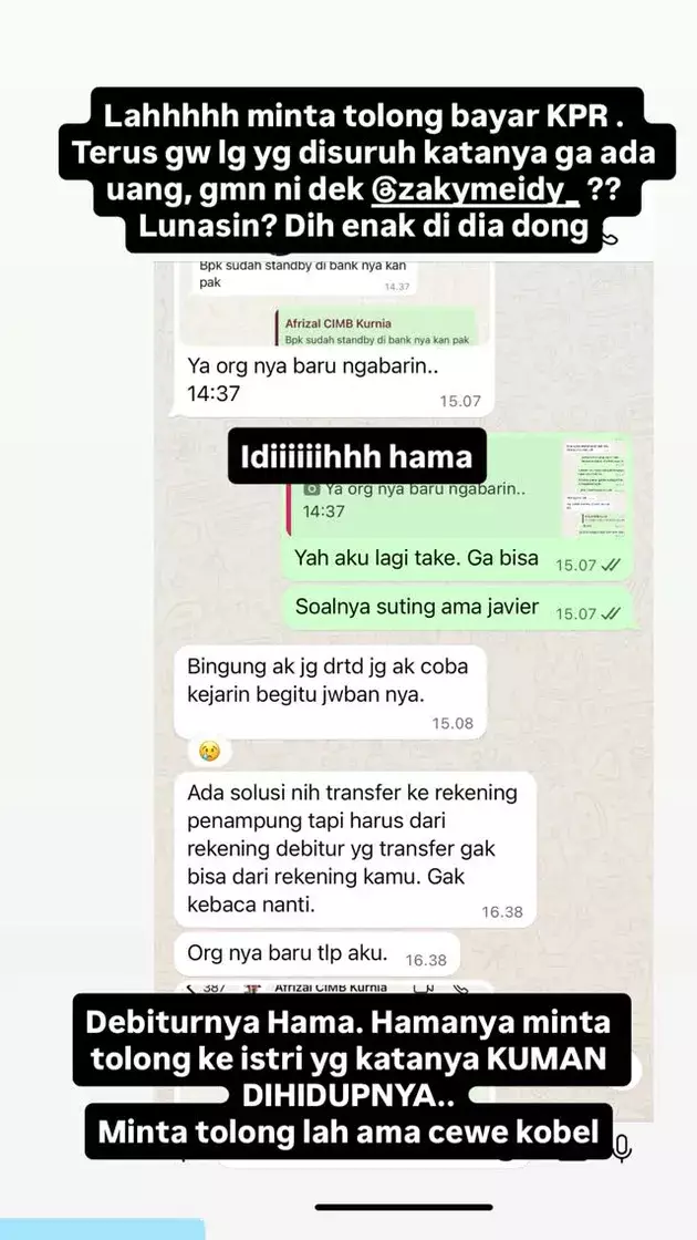 Chikita Meidy tagih suami bayar KPR © 2025 Instagram