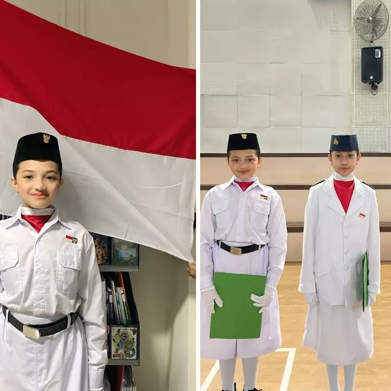 9 Potret Arsy Hermansyah bangga bisa jadi petugas upacara, lokasinya malah bikin salfok