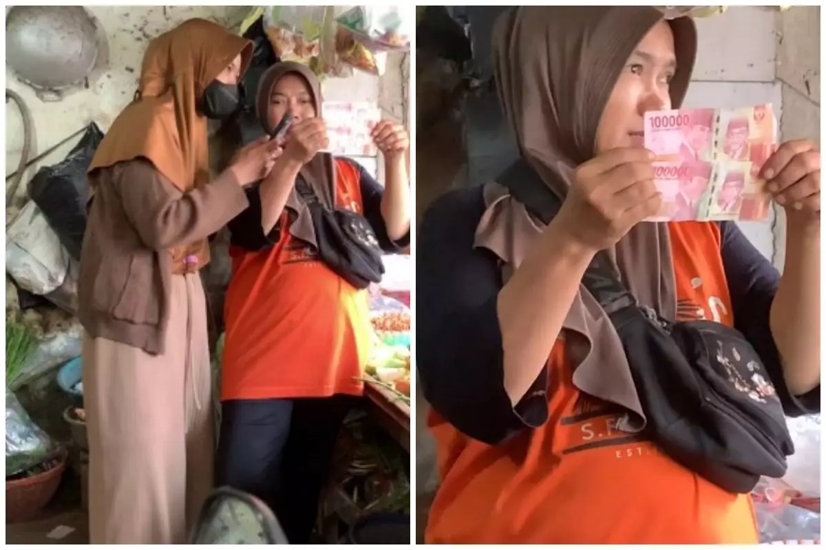 Marak uang palsu, penjaga warung ini tunjukkan bedanya dengan yang asli, saat diterawang bikin ngakak
