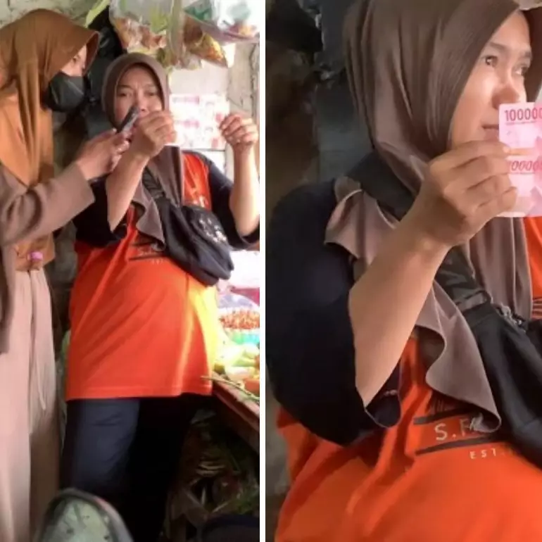 Marak uang palsu, penjaga warung ini tunjukkan bedanya dengan yang asli, saat diterawang bikin ngakak