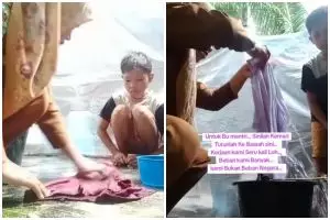 Salut! Bak orang tua sendiri, guru ini inisiatif cuci baju siswanya yang tidak dicuci 2 minggu