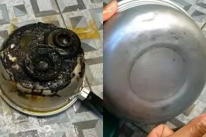 Nggak pakai cuka, cuma modal minuman ini kerak panci langsung rontok