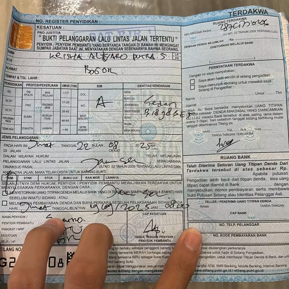 Kiesha Alvaro pamer sulat tilang langgar lalu lintas © 2025 Instagram