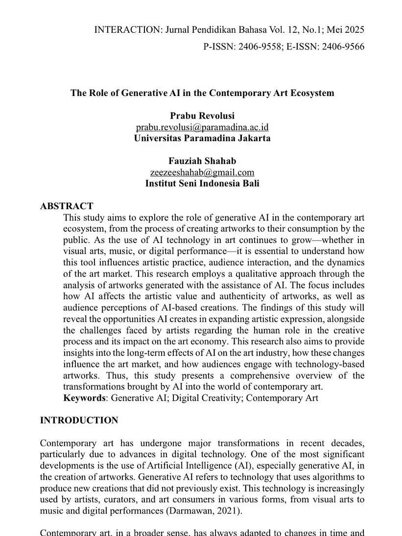 Zee Zee Shahab ujian kelayakan tesis S-3 © 2025 Instagram