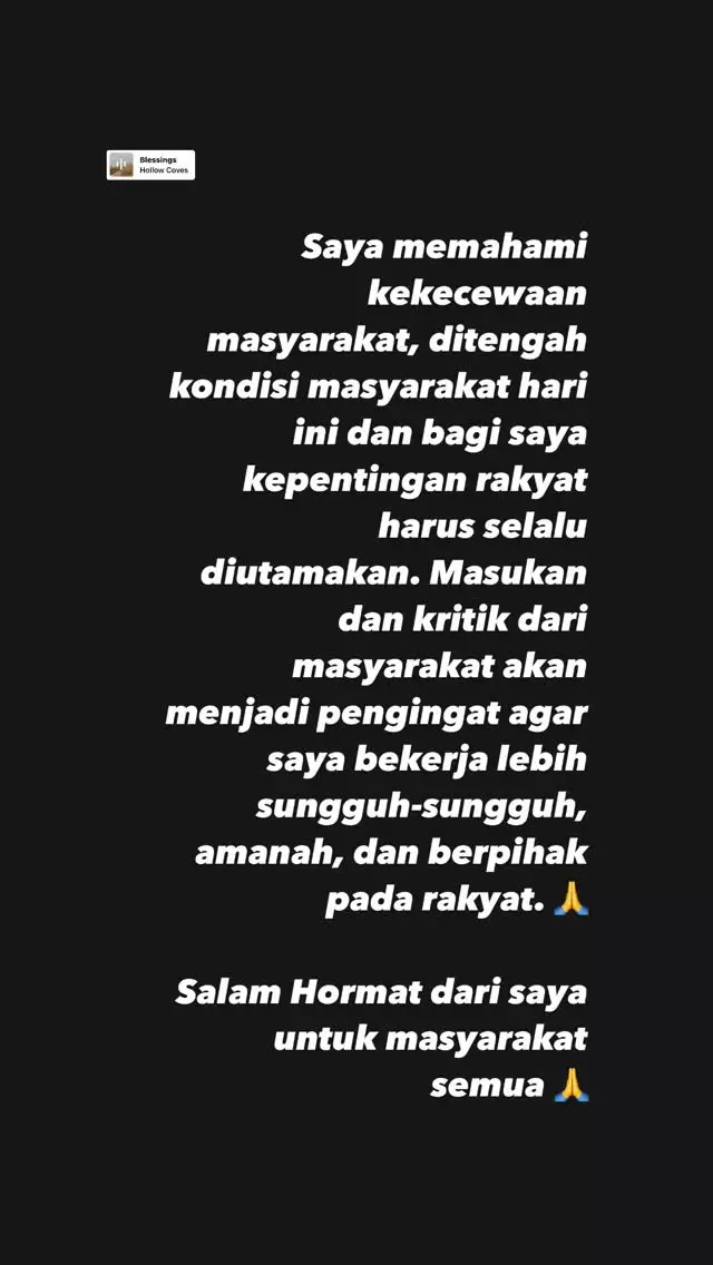 Klarifikasi Nafa Urbach usai bela kenaikan tunjangan © Instagram