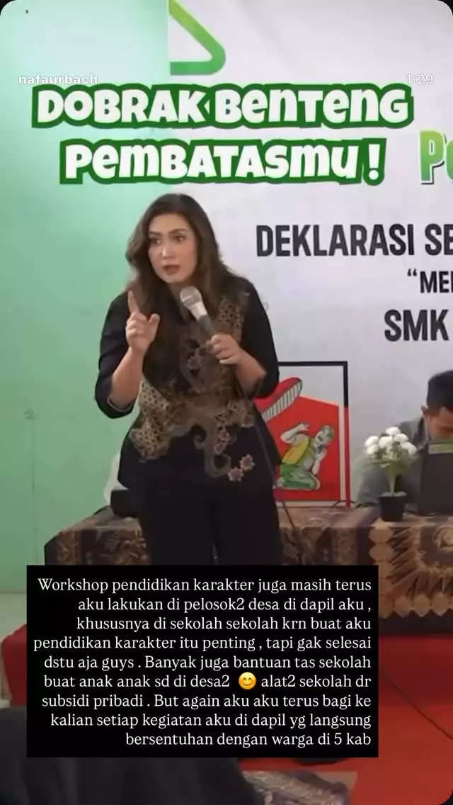 Klarifikasi Nafa Urbach usai bela kenaikan tunjangan © Instagram