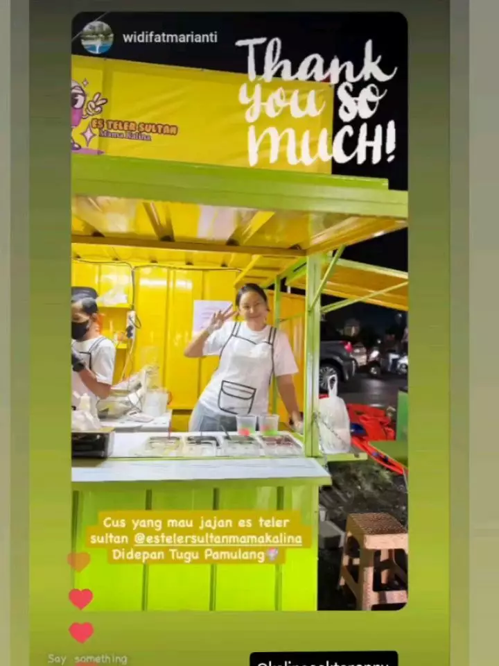Kalina Octaranny banting setir jualan es teler © Instagram