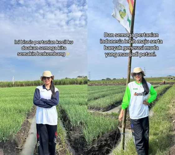 Wanita ini dulu karyawan jadi petani © TikTok Wanita ini dulu karyawan jadi petani © TikTok