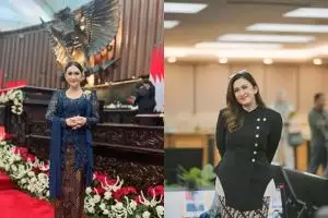 7 Gaya Nafa Urbach pakai kebaya di berbagai momen spesial