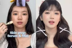 Transformasi cewek dengan wajah penuh bekas jerawat dirias natural, hasilnya mirip Song Hye-kyo