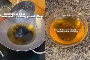 Minyak goreng keruh karena makanan bisa jadi jernih lagi seperti baru, begini cara mengatasinya