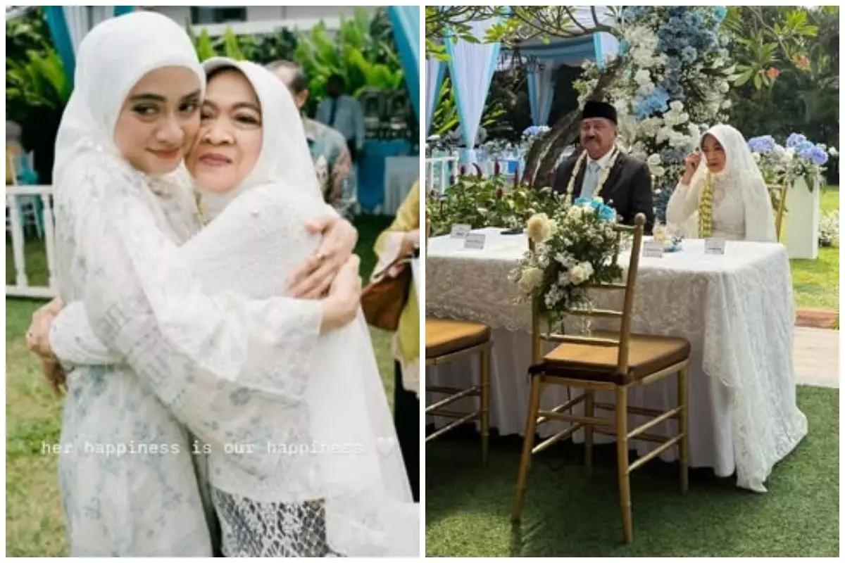 9 Potret Ayudia Bing Slamet dampingi ibundanya menikah lagi, bahagia antar orang tua ke pelaminan