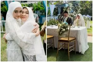 9 Potret Ayudia Bing Slamet dampingi ibundanya menikah lagi, bahagia antar orang tua ke pelaminan