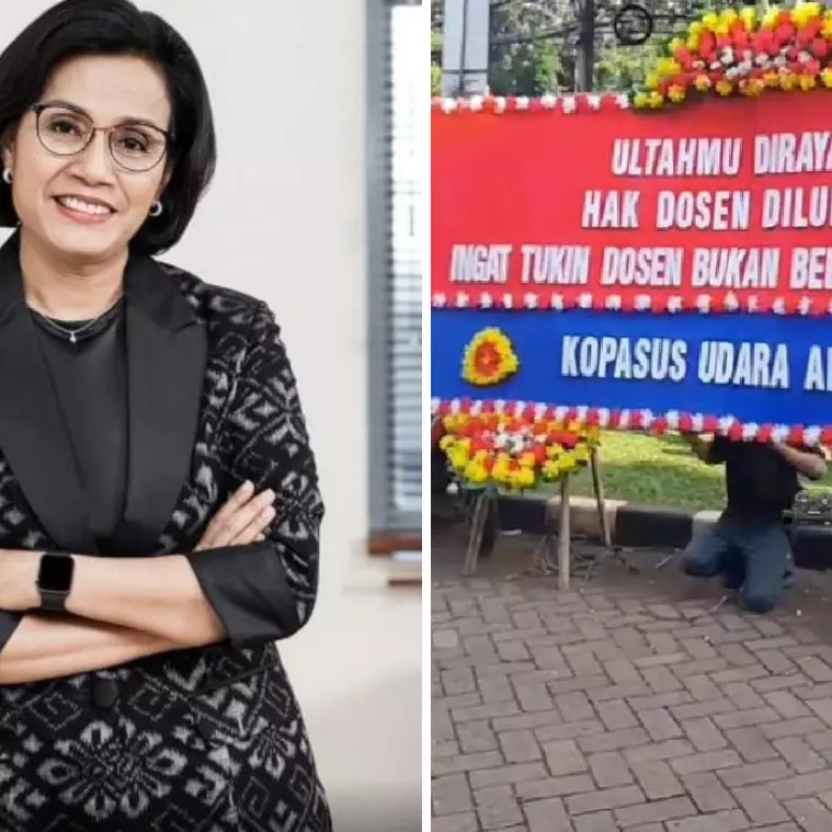 Sri Mulyani ulang tahun ke-63 tahun, dapat karangan bunga 'protes' dari dosen, ini 7 potretnya