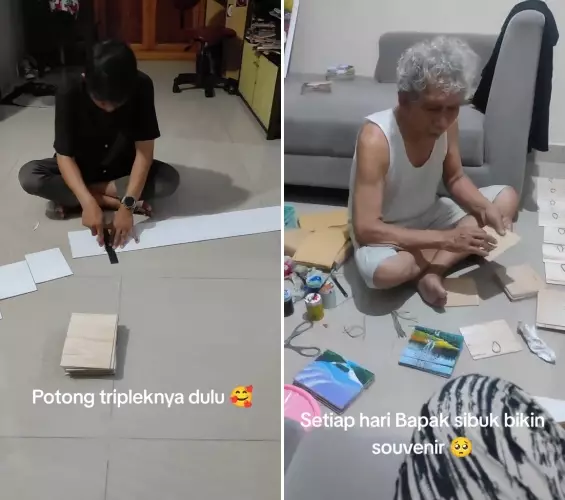 Ayah bikin sendiri suvenir pernikahan anaknya © 2025 TikTok