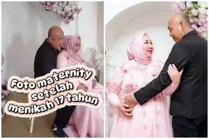 Bahagianya nular, ini 7 potret maternity shoot pasutri yang baru dikaruniai anak usai 17 tahun menikah