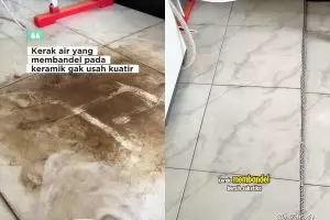 Ternyata baking soda bisa ampuh bersihkan kerak air tebal di lantai keramik, begini cara pakainya