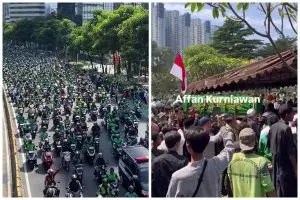 9 Potret momen pemakaman Affan Kurniawan yang tewas dilindas mobil brimob, diantar iringan driver ojol
