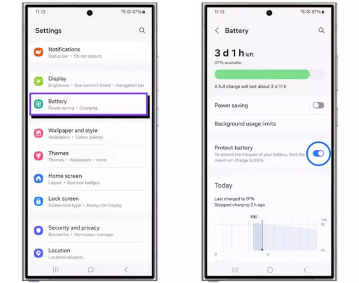 Trik hentikan charging HP Samsung di 80% biar kesehatan baterai terjaga, ini alasan di baliknya