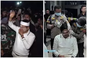 7 Potret Dedi Mulyadi sambangi lokasi demo di gedung DPRD Jabar, dilempari botol oleh pendemo