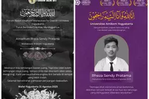 Rheza Sendy Pratama mahasiswa Amikom Jogja meninggal saat demo, Polda DIY siap lakukan proses hukum