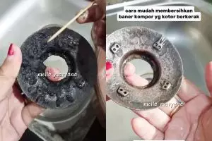 Kerak gosong bikin burner kompor gas dekil, segera rendam dengan cairan ini agar mudah dibersihkan
