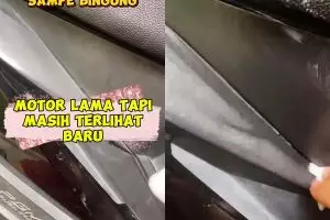 Bukan pakai semir, wanita ini bagikan trik menghitamkan body motor kusam bermodal 1 bahan dapur