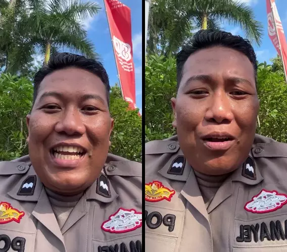 Polisi ajak sekeluarga demo DPR © 2025 Instagram Polisi ajak sekeluarga demo DPR © 2025 Instagram