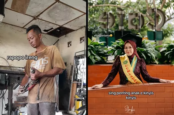 Wanita bangga ayah tukang las © 2025 TikTok Wanita bangga ayah tukang las © 2025 TikTok