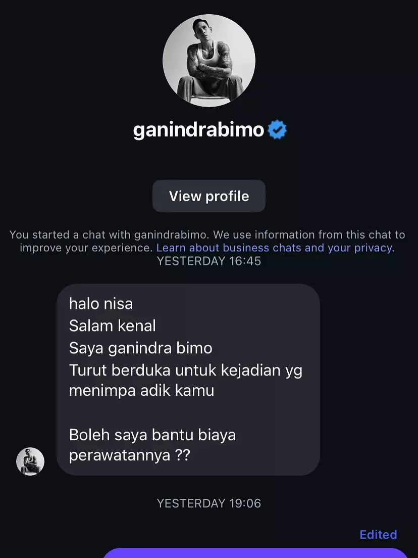 Ganindra Bimo bantu biaya rumah sakit korban demo © 2025 brilio.net