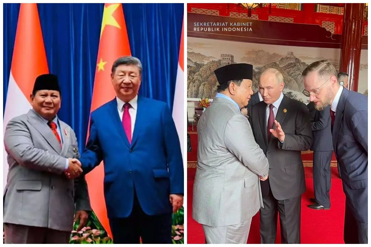 9 Potret Prabowo hadiri parade militer di China, duduk sejajar dengan Vladimir Putin dan Xi Jinping