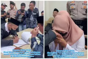 Tahanan ini sah nikahi kekasihnya di kantor polisi dengan mahar Rp200 ribu, tuai pro-kontra