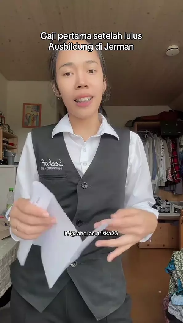 WNI spill gajinya di Jerman © TikTok WNI spill gajinya di Jerman © TikTok