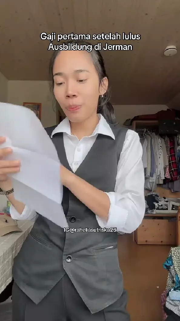 WNI spill gajinya di Jerman © TikTok WNI spill gajinya di Jerman © TikTok