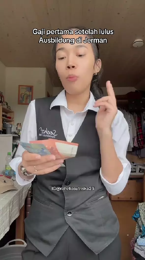 WNI spill gajinya di Jerman © TikTok WNI spill gajinya di Jerman © TikTok