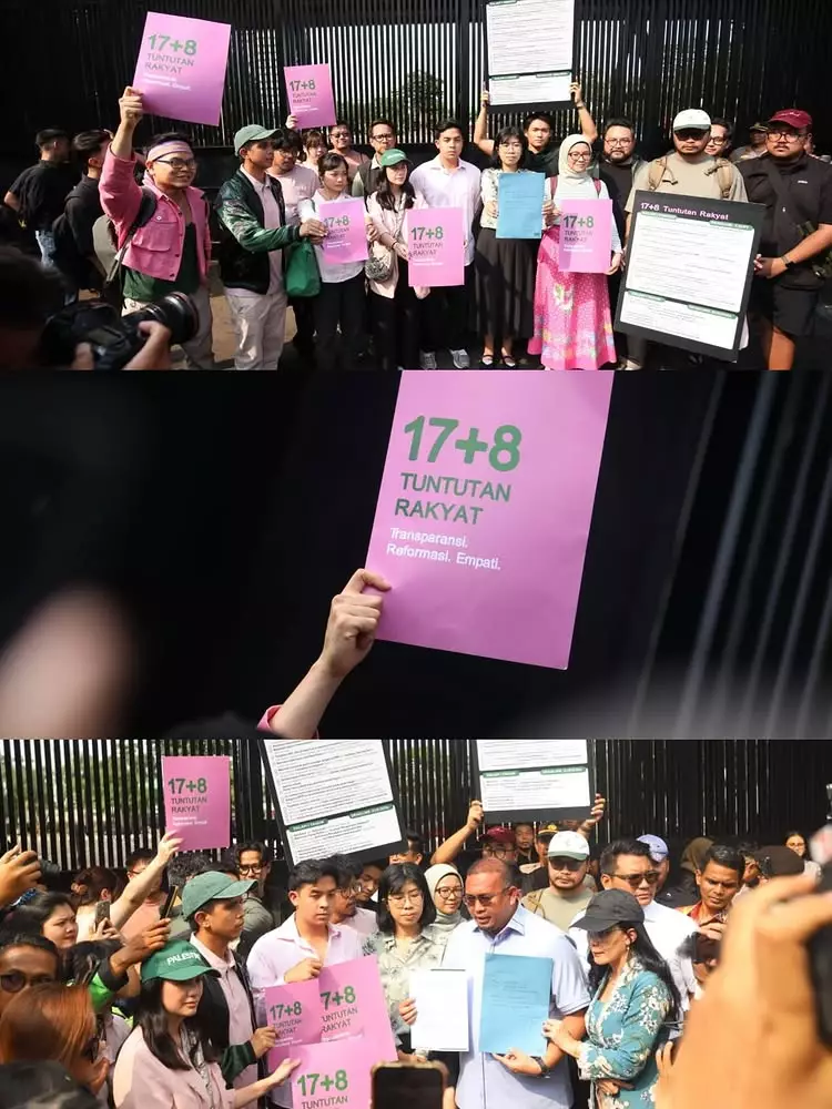 Jerome Polin dan artis lain serahkan tuntutan rakyat ke DPR © 2025 Instagram