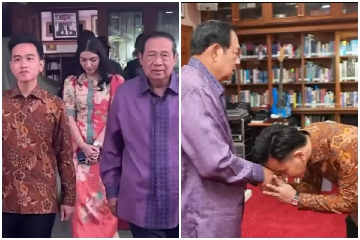 9 Momen Gibran Rakabuming Raka dan Selvi Ananda ke rumah SBY, ucapkan ultah sembari cium tangan