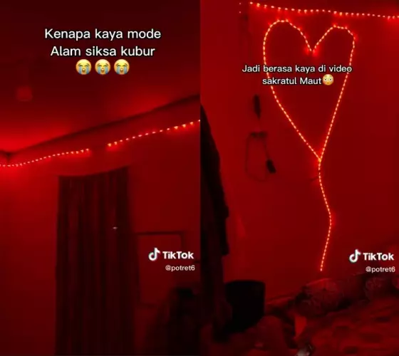 kamar usai didekorasi kayak alam kubur © TikTok kamar usai didekorasi kayak alam kubur © TikTok