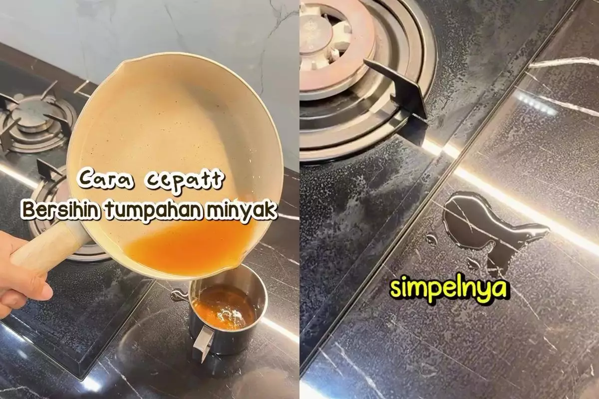 Minyak tumpah bikin dapur licin? Ini cara membersihkannya tanpa buang-buang tisu dan bikin lap kotor