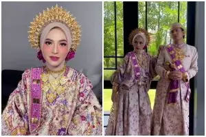 9 Potret pernikahan penyanyi Feby Putri dan Adam Febrian, tampil elegan dengan adat Bugis