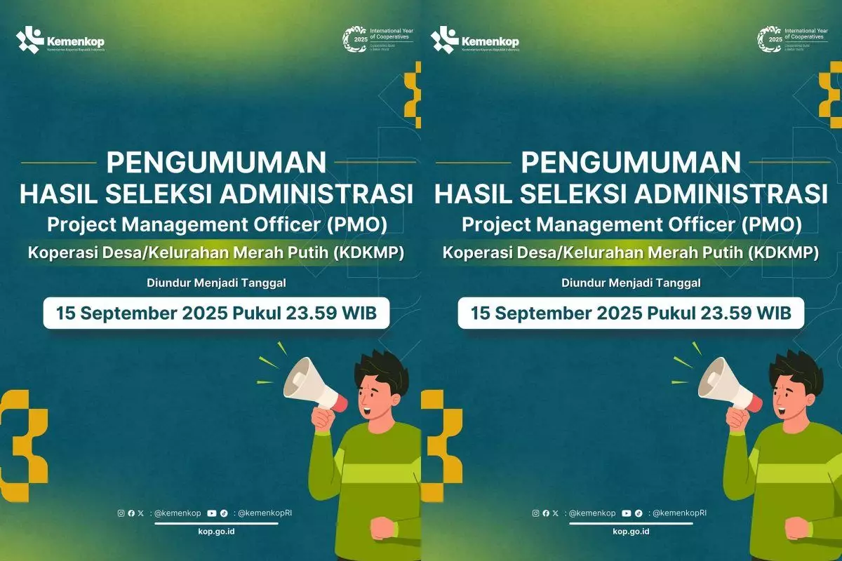 Hasil seleksi administrasi PMO kemenkop 2025, cek jadwal lengkapnya