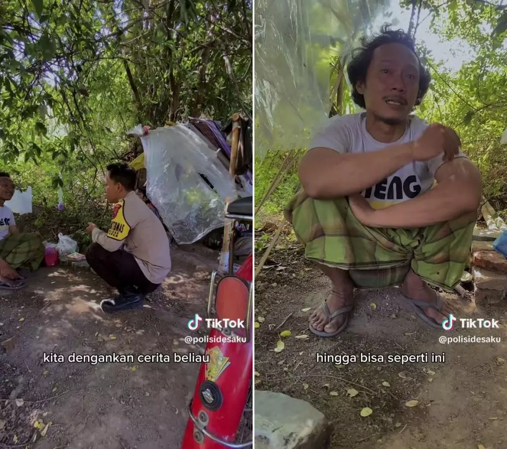 bapak anak tinggal di kebun © TikTok bapak anak tinggal di kebun © TikTok
