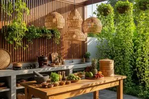 7 Desain dapur terbuka ala pedesaan, bikin rumah sejuk dan masak lebih nyaman