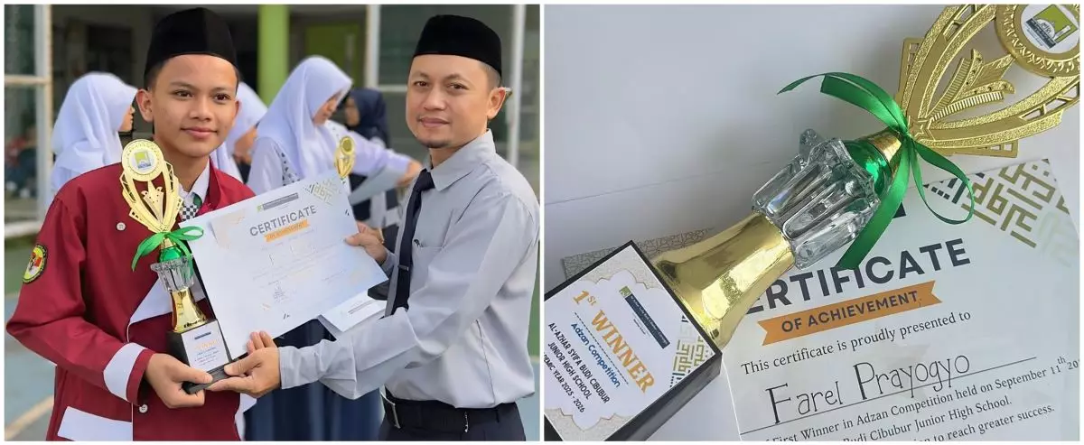 Jalani lembaran baru di Jakarta, ini momen bahagia Farel Prayoga raih juara 1 lomba azan di sekolah