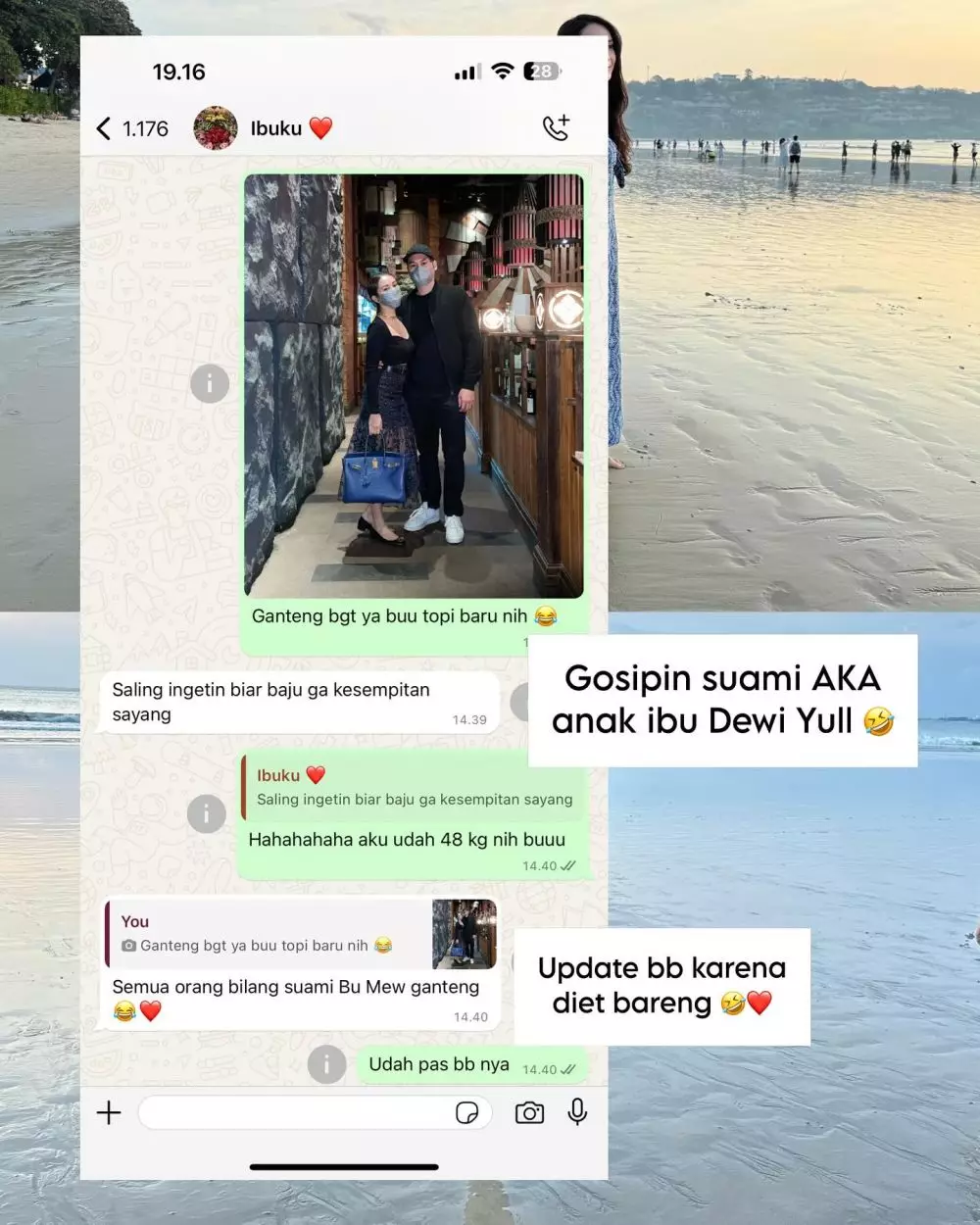 Chat Merdi Octavia dengan Dewi Yull layaknya bestie © Instagram