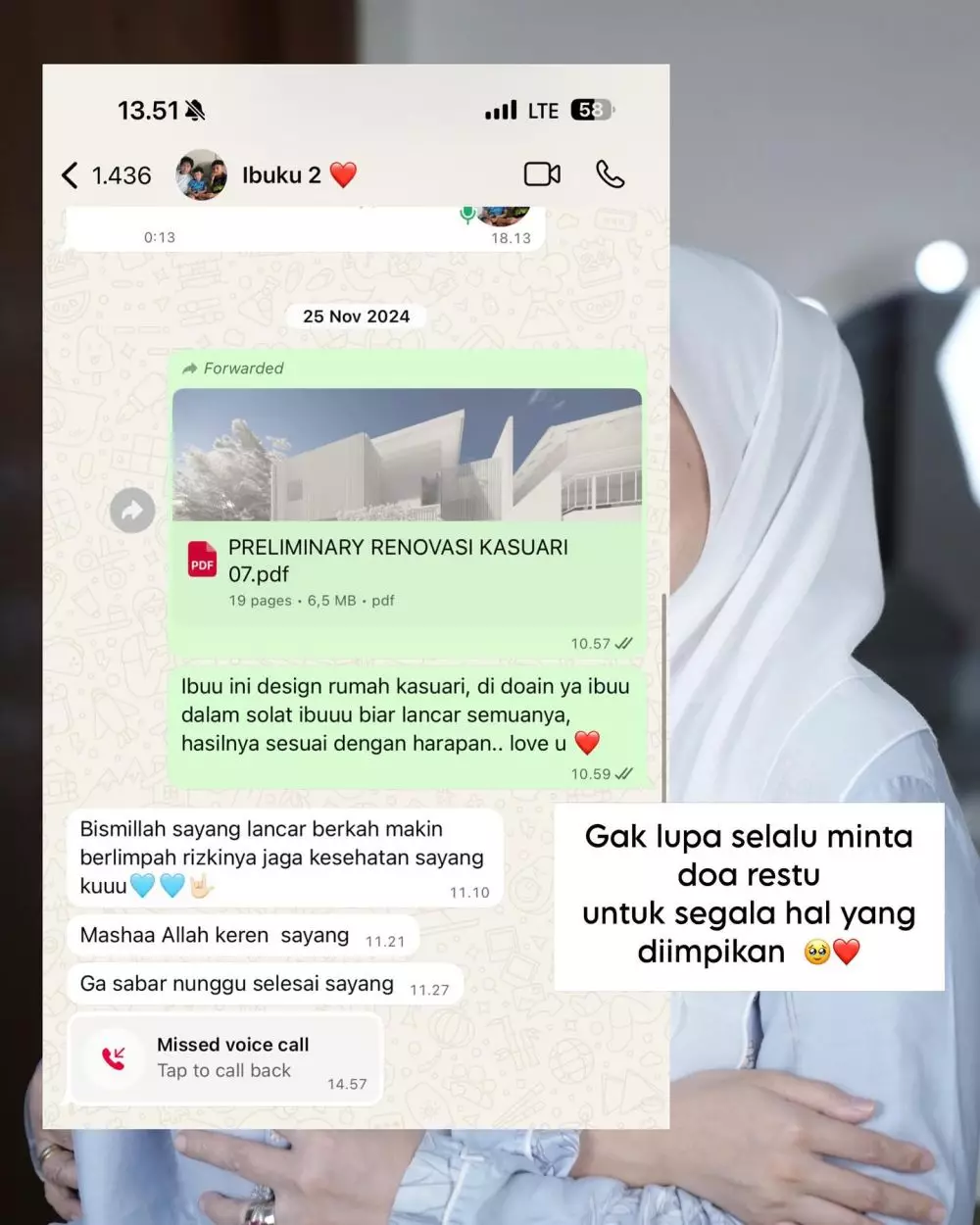 Chat Merdi Octavia dengan Dewi Yull layaknya bestie © Instagram